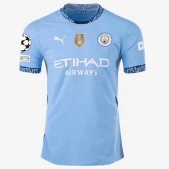 NWT MANCHESTER CITY 2024 2025 HOME FOOTBALL SHIRT JERSEY EPL - Picture 2 of 12